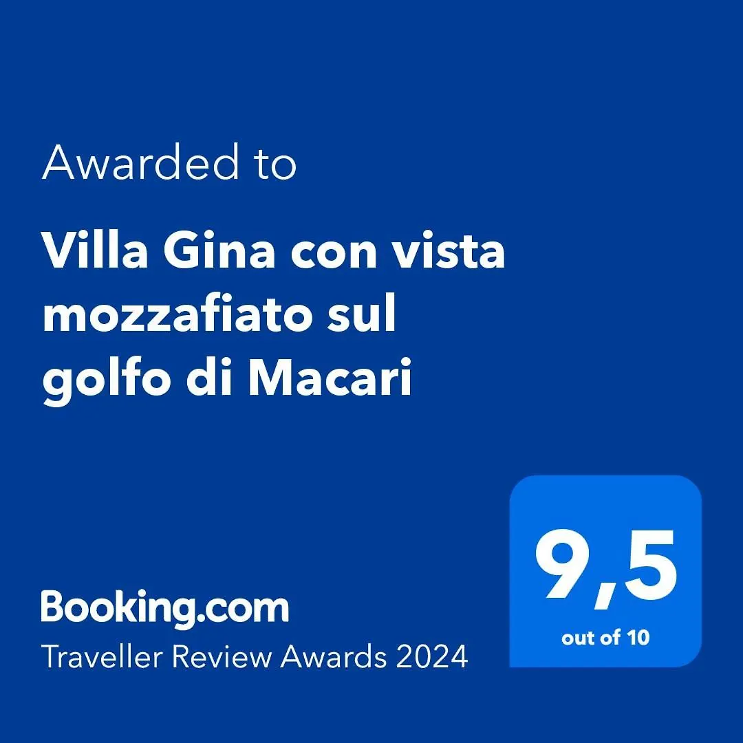 Villa Gina con vista mozzafiato sul golfo di Macari Italia